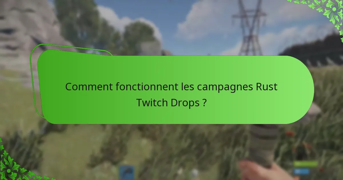 Comment fonctionnent les campagnes Rust Twitch Drops ?