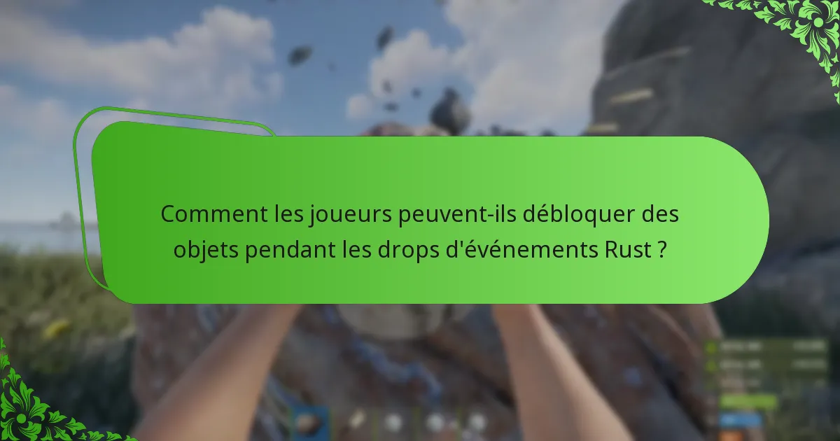 Quelles campagnes caritatives sont associées aux drops d’événements Rust ?