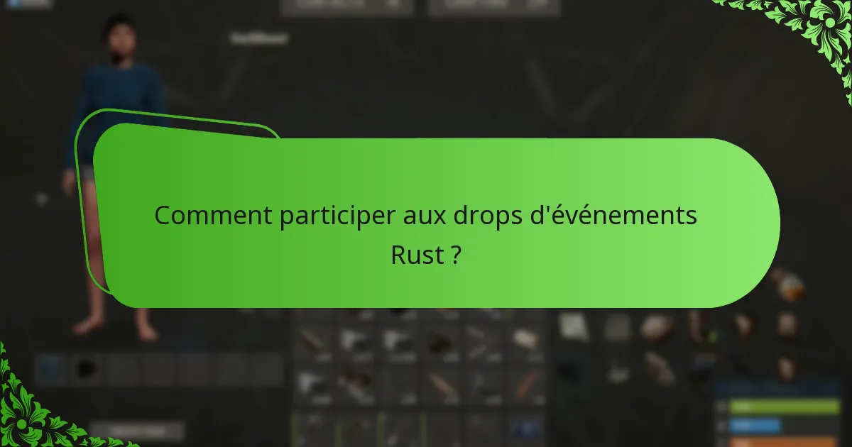 Quelles initiatives caritatives sont associées aux événements Rust ?
