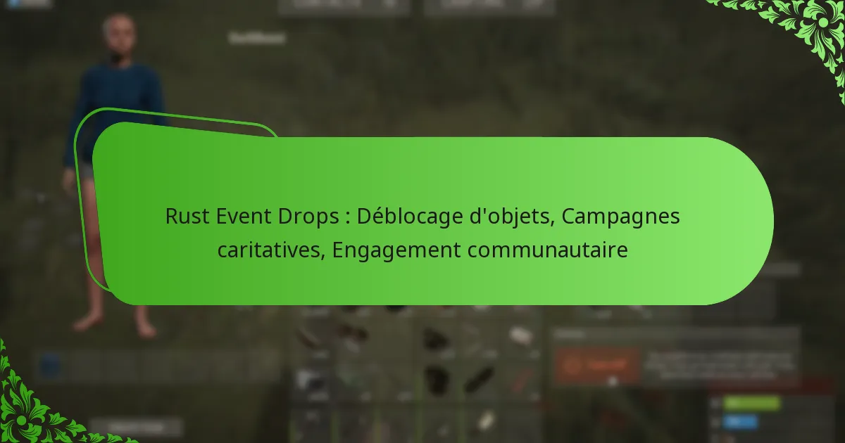 Rust Event Drops : Déblocage d’objets, Campagnes caritatives, Engagement communautaire