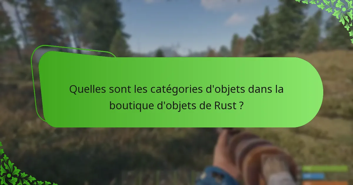 Quelles sont les meilleures pratiques pour acheter des objets dans la boutique d’objets de Rust ?